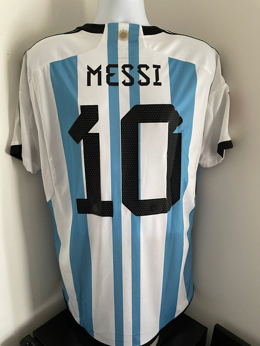 Argentina 2022 World Cup Final Shirt – Messi #10 – BNWT – UK XL