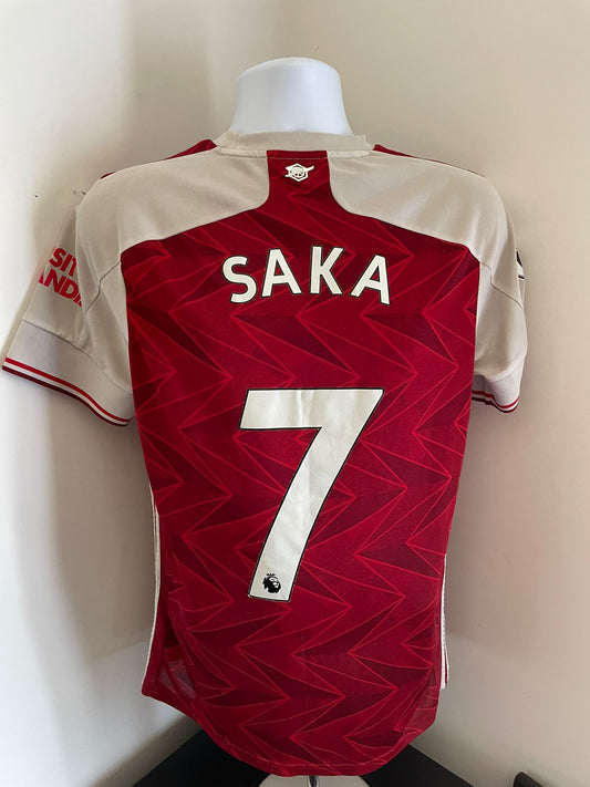 Arsenal 2020-2021 Home Kit - Bukayo Saka #7 - Size UK M (Excellent Condition)