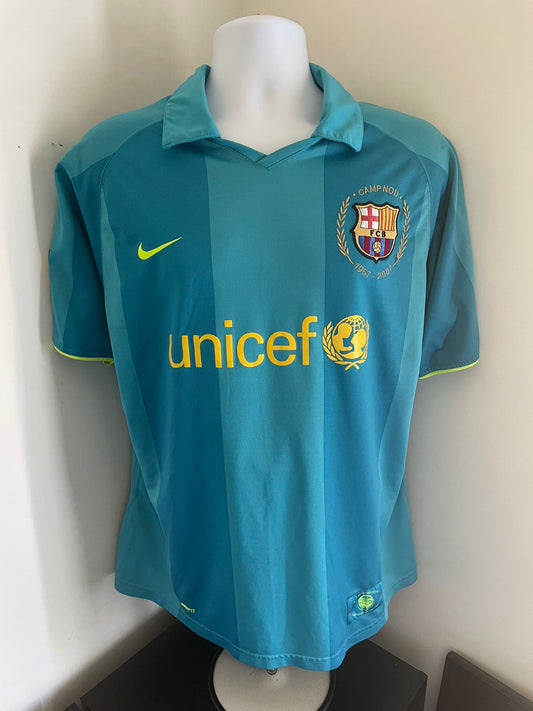 FC Barcelona 2007/08 Third Shirt – Camp Nou 50th Anniversary – UK Large – Excellent Condition