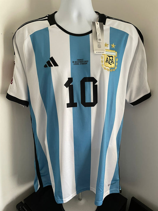 Argentina 2022 World Cup Final Shirt – Messi #10 – BNWT – UK XL